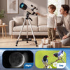 Adjustable tripod 70 mm aperture refractor telescope for day and night use, ideal for observing the moon and wildlife.
