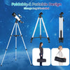 70 mm aperture refractor telescope with adjustable tripod and included storage bag, perfect for day and night observations.