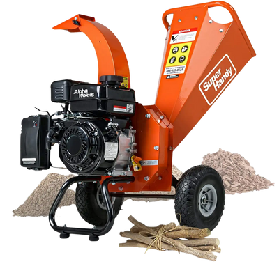 Super Handy GUO035 7HP Compact Design 3 Inch Max Capacity Wood Chipper Shredder Mulcher New