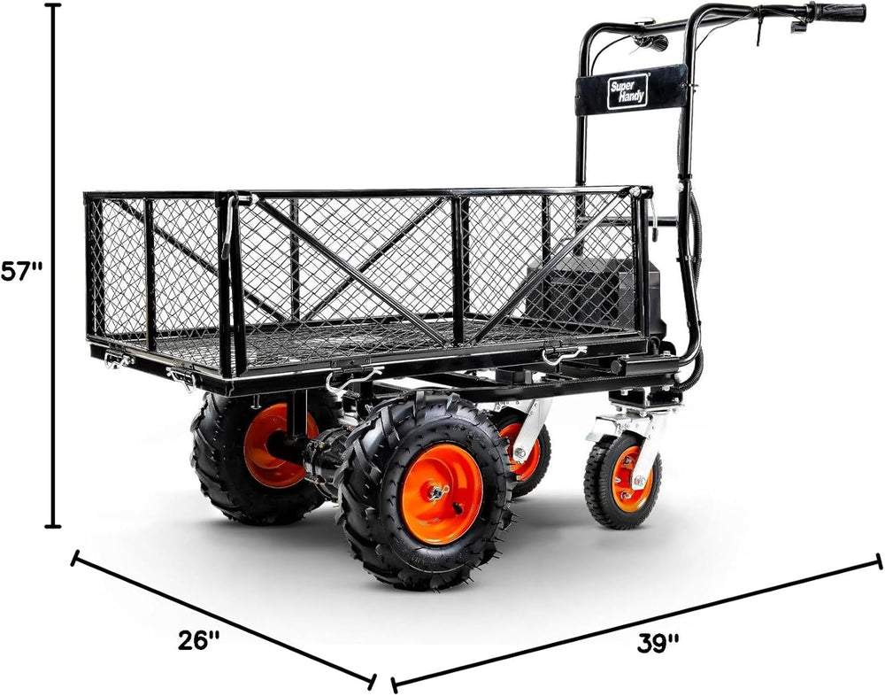 Super Handy GUO122 48V 2Ah 660 lb Working Capacity Electric Utility Power Wagon New