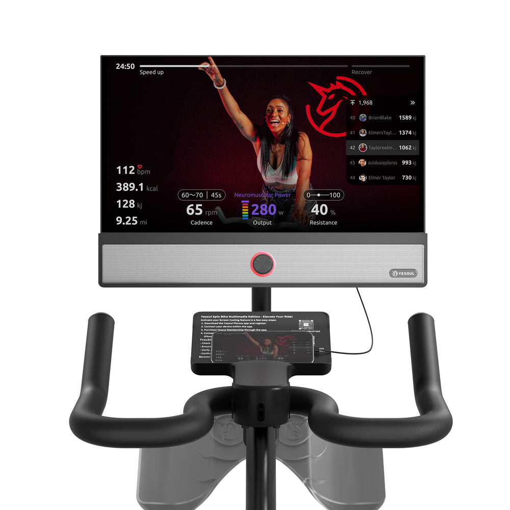 Yesoul G1M Max Exercise Bike with 21.5" Screen Adjustable Resistance Indoor Fitness New