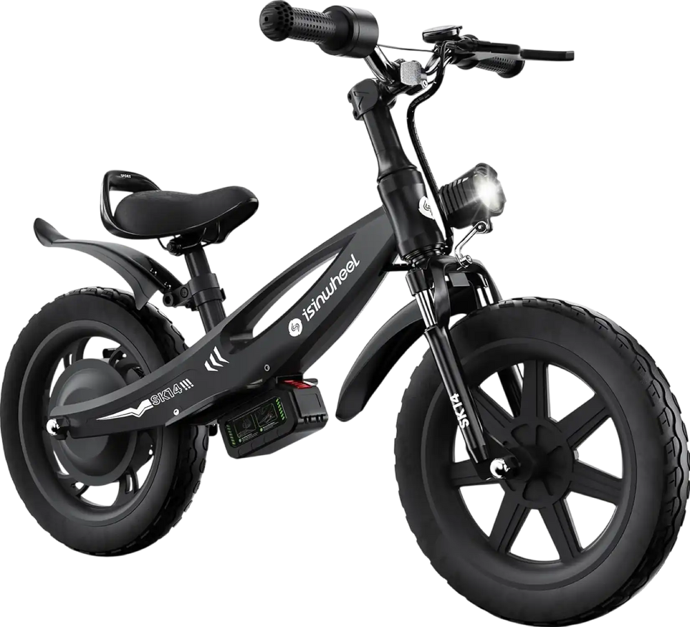 electric bicycle 250w isinwheel SK14 2-in-1 Electric Bike for Kids 14" Wheels 250W 18V 3/6/1 – FactoryPure