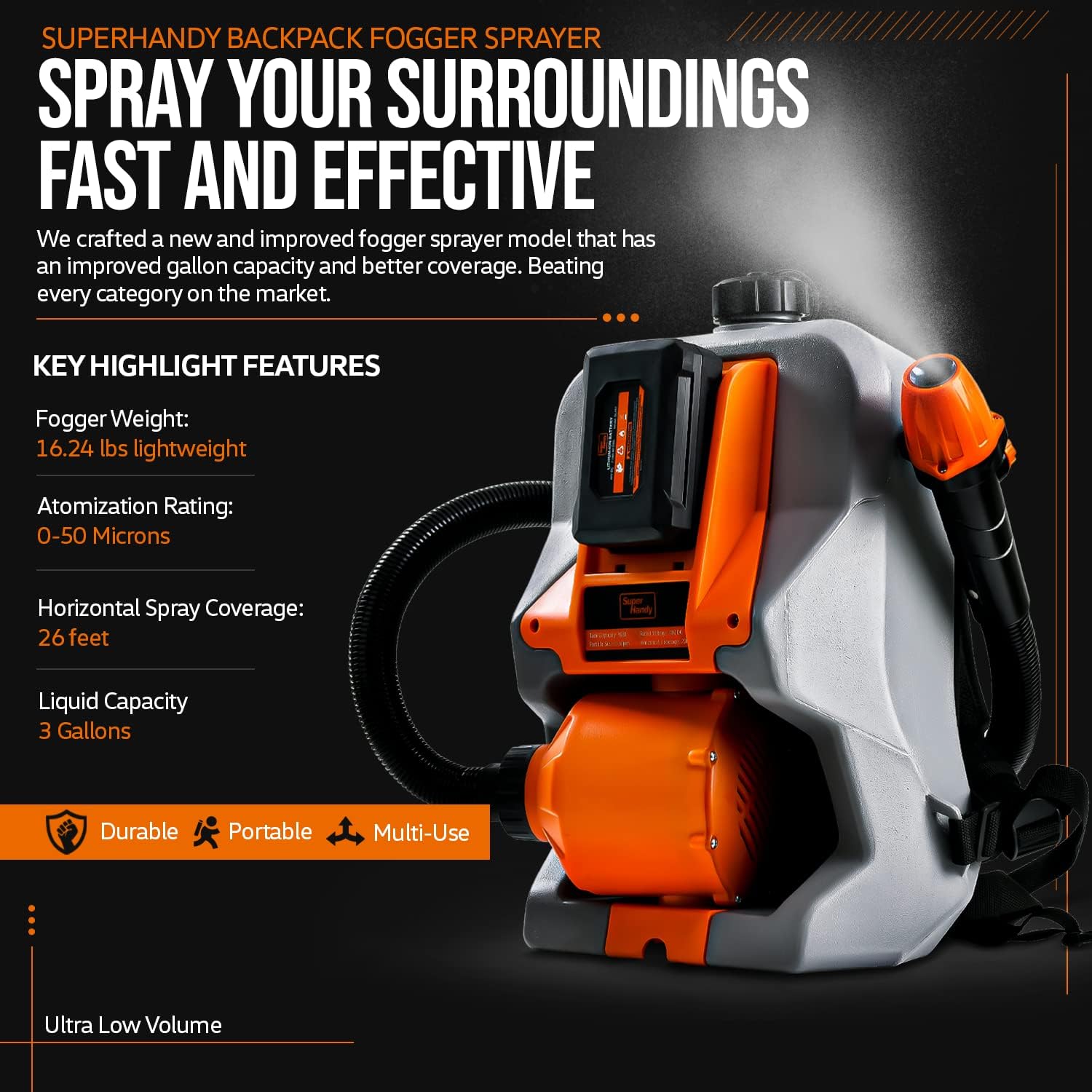 Super Handy GUO082 Electric Backpack ULV Fogger 48V 2Ah