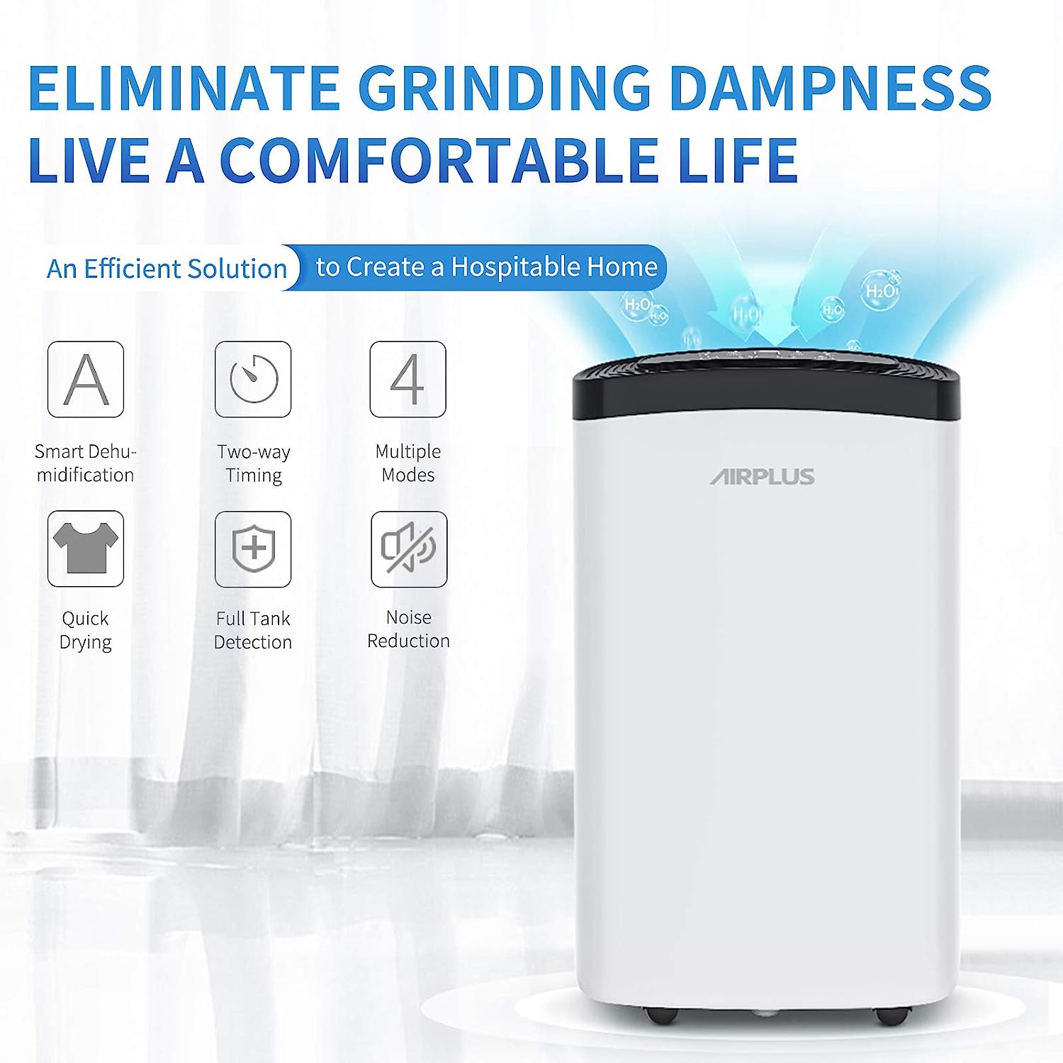 AIRPLUS AP1907 Dehumidifier 1,500 Sq. Ft 30 Pints for Home and