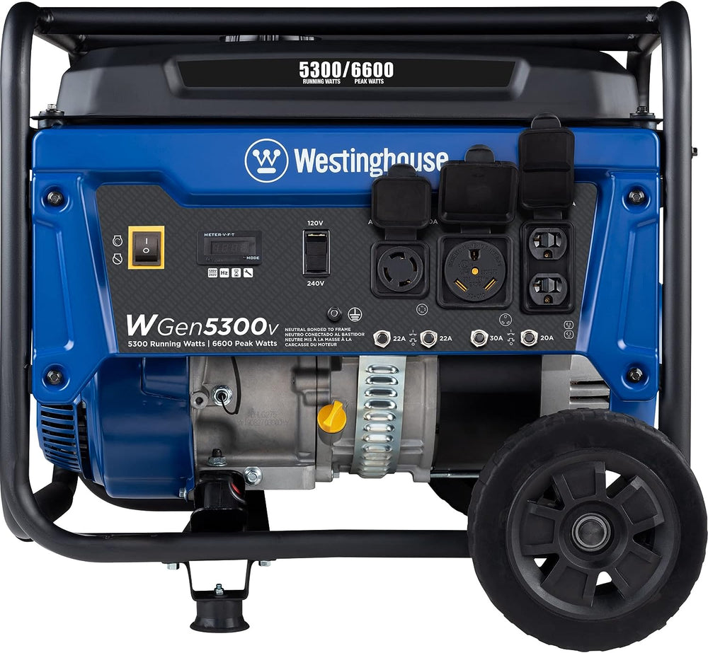 Westinghouse WGen5300v Generator 5300W/6600W 30 Amp Recoil Start Gas New