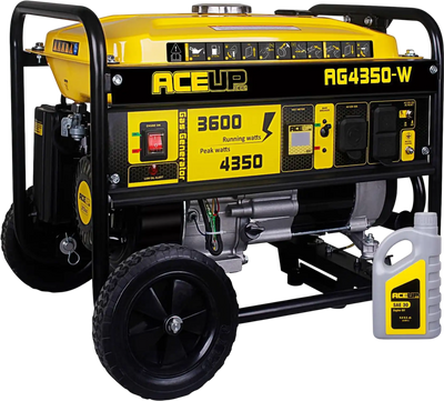 Aceup Energy AG4350W Portable Generator 3600/4350W Gas Powered 30A CARB with Wheel Kit New