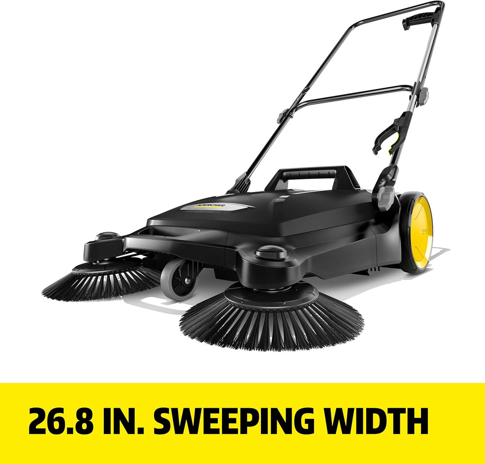 Karcher S 4 Twin GoFurther Push Sweeper 26.8" Width 5.25 Gal. Capacity New