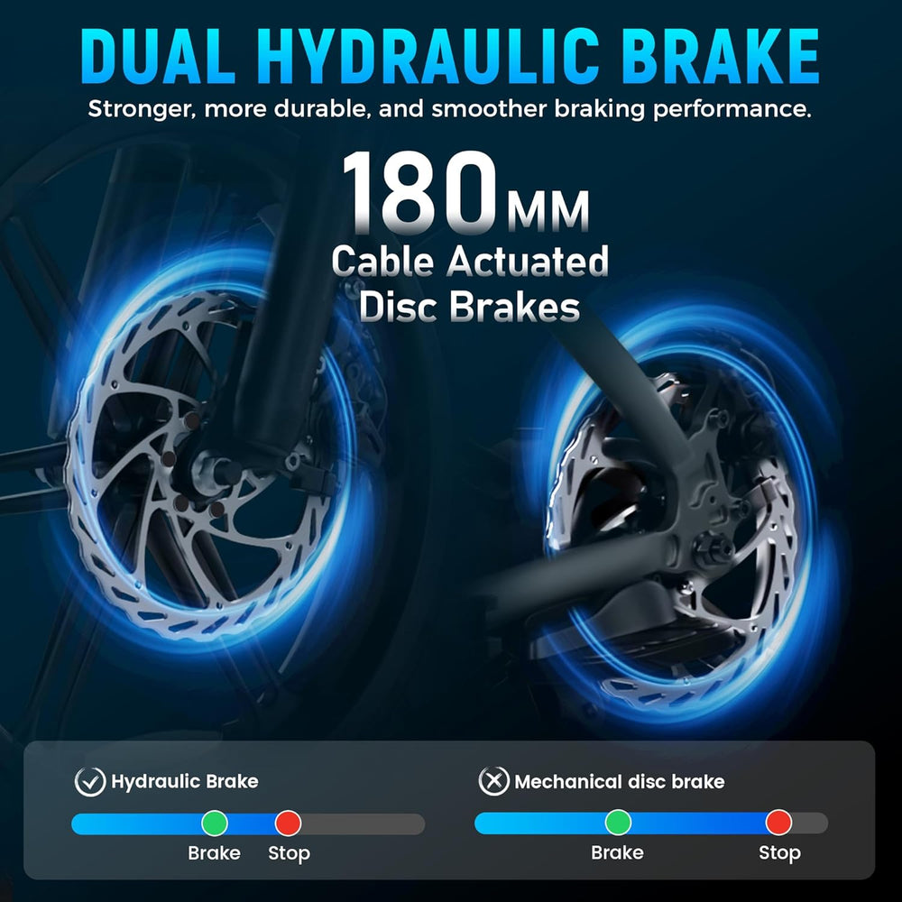 Rattan LM Ultra Foldable Electric Bicycle 32 MPH 120 Mile Range 1000W 48V 40.5Ah New