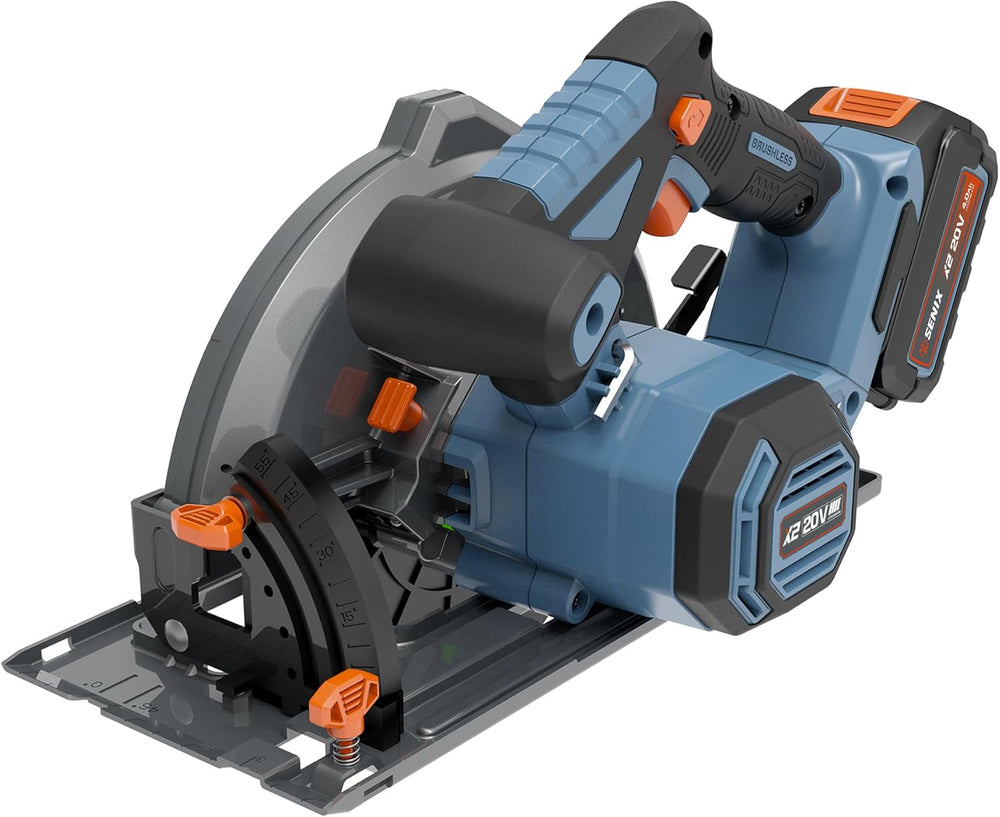 Senix 20V Max Circular Saw 7-1/4" Cordless Brushless Motor with Battery and Charger PSCX2-M3 New