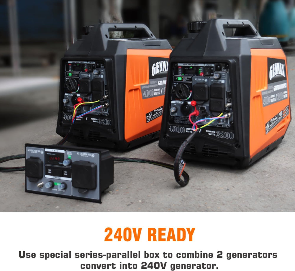 GENMAX GM4000iSAPC 3200W/4000W 26.7 Amp Gas Inverter Generator Parallel Ready with CO Detect New