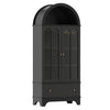 71.5 Inch Arched Cabinet 5-Tier with Tempered Glass Doors and Wine Rack-Black - Gallery View 1 of 1