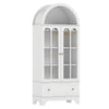 71.5 Inch Arched Cabinet 5-Tier with Tempered Glass Doors and Wine Rack-White - Gallery View 1 of 1