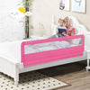 71 Inch Extra Long Swing Down Bed Guardrail with Safety Straps-Pink - Gallery View 1 of 10