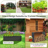 Raised garden bed made of dark gray galvanized steel, designed for outdoor use, ideal for gardening or firewood storage.