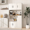 71" Tall Kitchen Pantry Cabinet with Charging Station Wooden Buffet Cupboard Sideboard-White - Gallery View 1 of 10