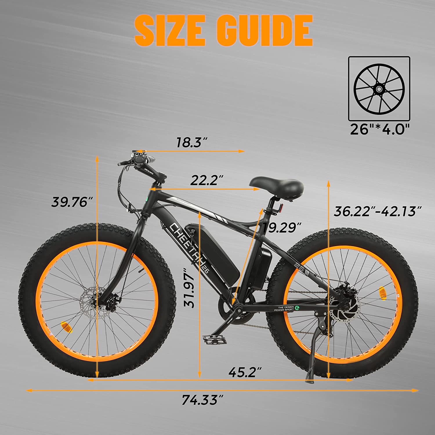 Ecotric fat tire electric discount bike beach snow bicycle 26