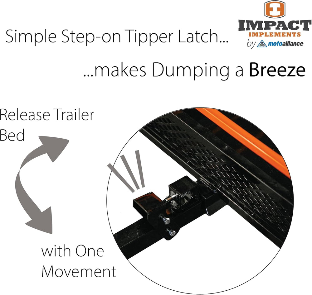 MotoAlliance Impact Implements ATV/UTV Utility Trailer Dump Cart with Steel Floor 1500 Lbs New