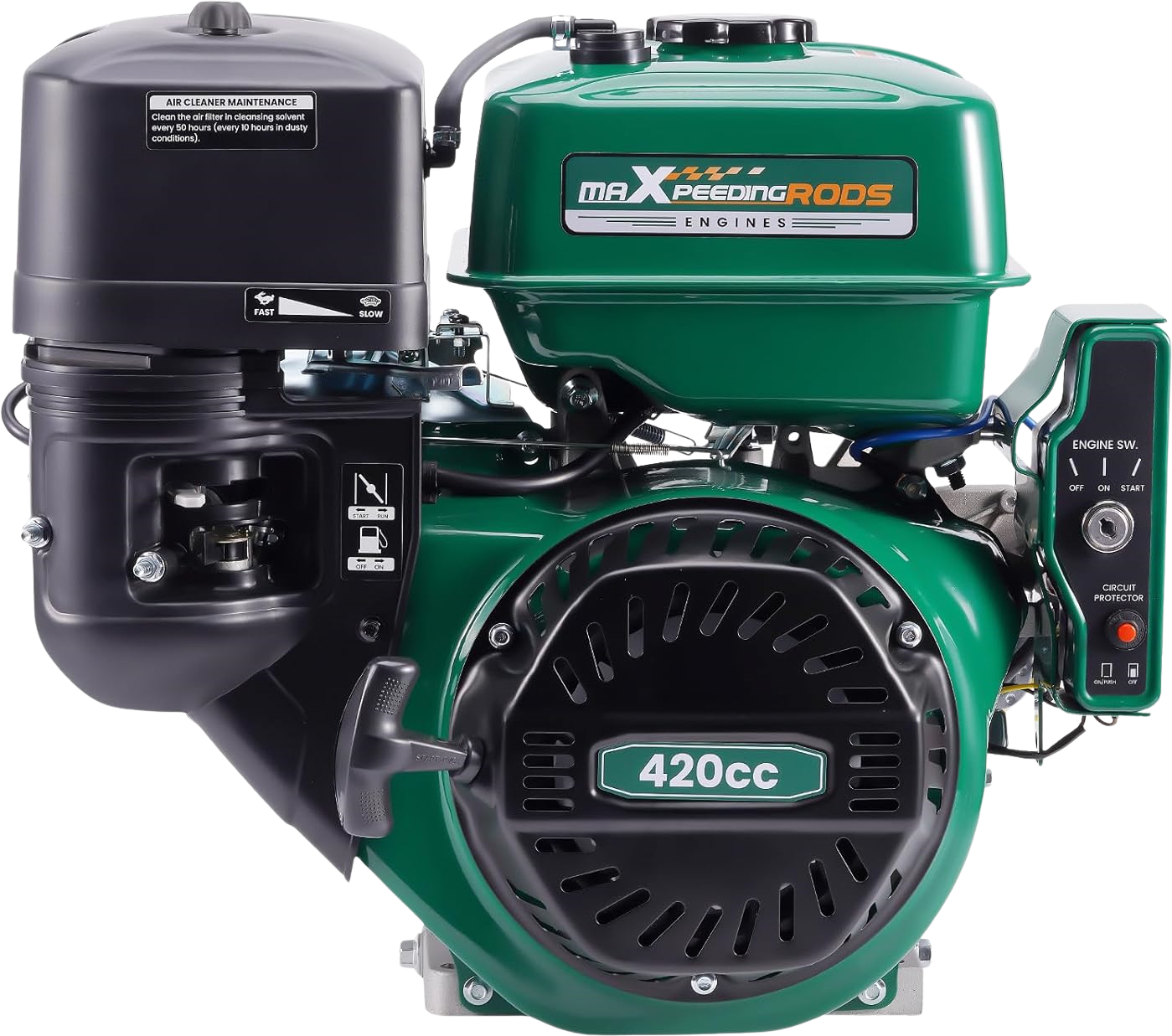 Maxpeedingrods MXR420E 4-Stroke Gas Engine with Electric Start 15HP 420cc Horizontal New