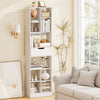 71inch Tall Freestanding Bookcase with Drawer 10-Cube Storage Organizer-White - Gallery View 1 of 10
