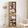 71inch Tall Freestanding Bookcase with Drawer 10-Cube Storage Organizer-Natural - Gallery View 1 of 10