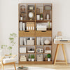Freestanding 71-inch bookcase with a large drawer and 10 open cubes, showcasing a modern design for stylish.