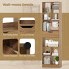 Freestanding 71-inch tall bookcase with 10 open cubes and a drawer, featuring anti-fall guard and cut-out handle for.