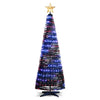 6.2 feet pop-up lighted Christmas tree with 282 RGB LED lights and star topper, ideal for festive indoor or outdoor.