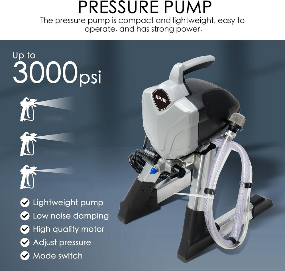 Kozyard Airless Paint Sprayer 3000 PSI with 650W Brushless Motor Adjustable Pressure New