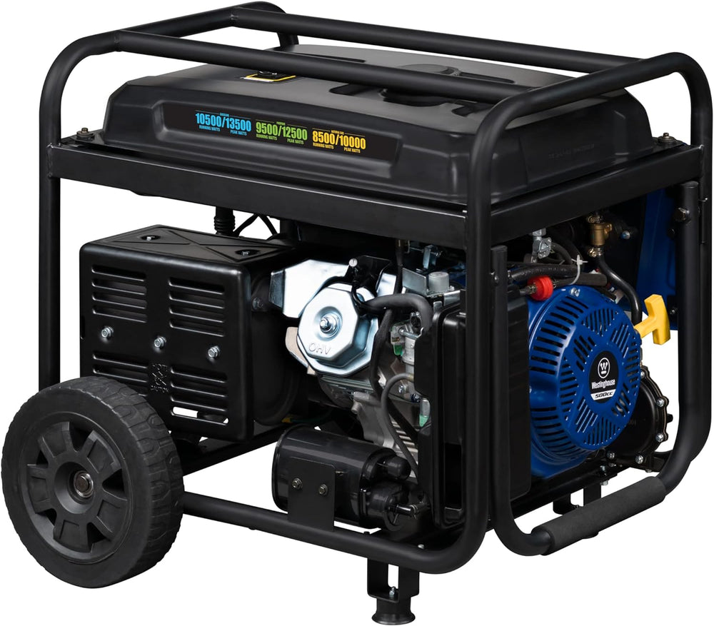 Westinghouse WGen10500TFc Tri-Fuel Generator 10500W/13500W 50 Amp Remote Start with CO Sensor New