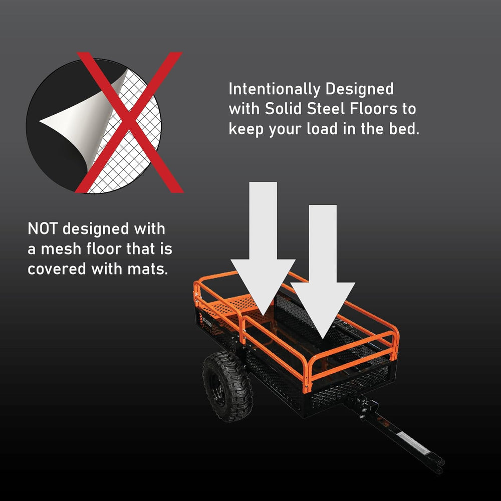 MotoAlliance Impact Implements ATV/UTV Utility Trailer Dump Cart with Steel Floor 1500 Lbs New
