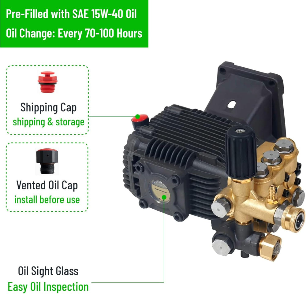 Canpump 321112 Pressure Washer Pump CF 3257 G 3200 PSI 5.7 GPM 1" Shaft New