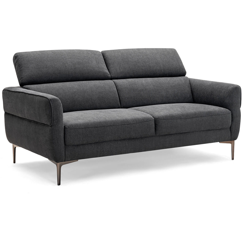 Costway Modern Loveseat Sofa 72.5" with Adjustable Headrest New