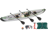 Sea Eagle TC16K_EP3W Inflatable Travel Canoe Wood/Web Seats Electric Pump for 3 Package New