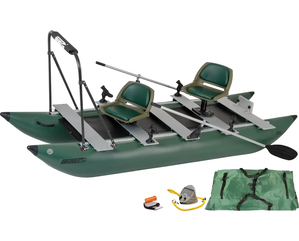 Sea Eagle 375FCK_P FoldCat Inflatable Fishing Boat Pro Angler Guide Package New