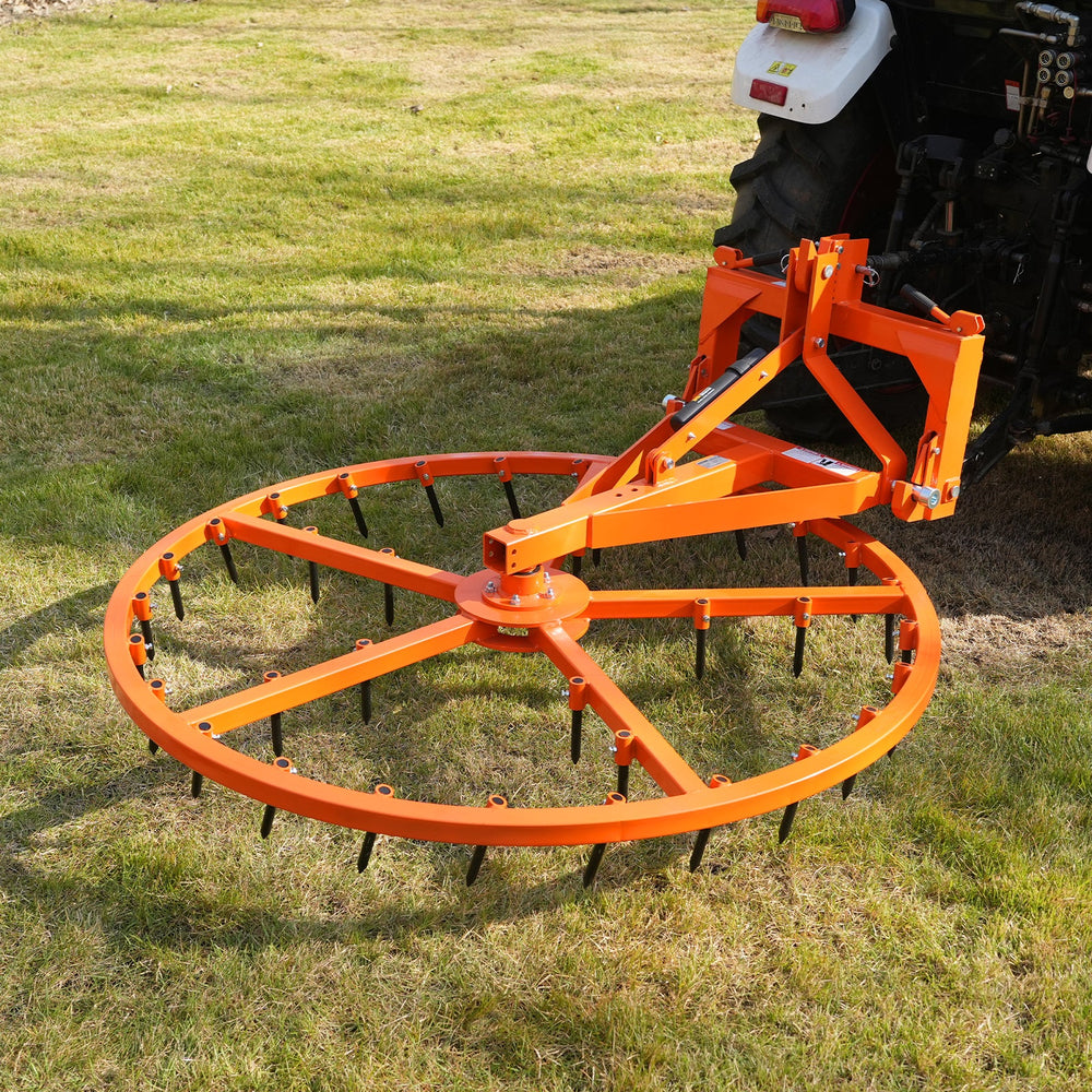 72" Arena Spin Harrow Groomer with 35 Tines Cat.1 3 Point Hitch Grooming Attachment,  AHG72