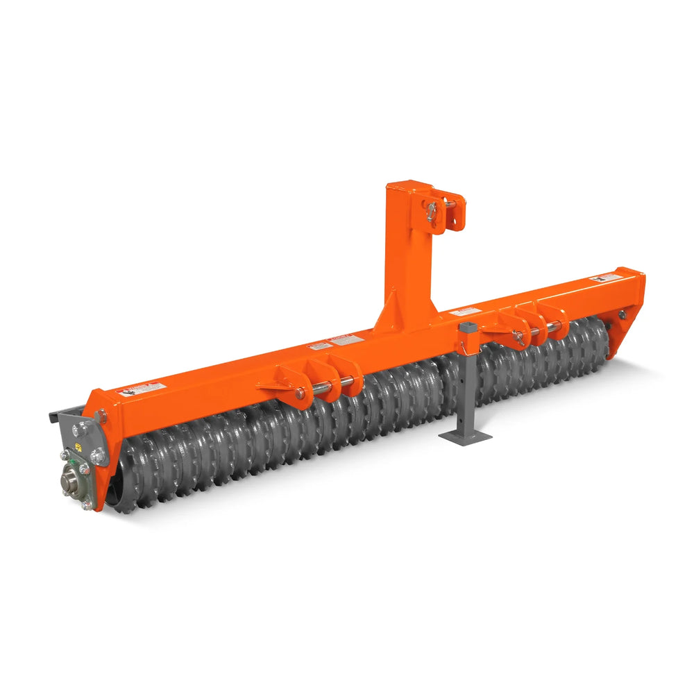 72" Cultipacker with 32 Ductile Iron Wheels,  Scraper Bar Included,  Category 1 and 2,  3 Point Hitch Tractor Attachment,  TCP1072