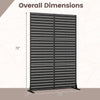 Freestanding black outdoor decorative divider screen, 72"H x 48"W, with reinforced base and expansion bolts for.