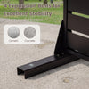 Freestanding 72"H x 48"W black outdoor divider screen with reinforced base and 4 expansion bolts for stability.