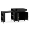 72" Kitchen Island with Extendable Dining Table and Power Outlet-Black - Gallery View 1 of 1