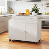 72" Kitchen Island with Extendable Dining Table and Power Outlet-White - Gallery View 1 of 10