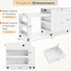 Kitchen island with extendable dining table, featuring ample storage, power outlet, and smooth-rolling lockable wheels.