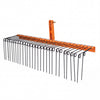 72" Pine Straw Rake with 30 Metal Coil Tines for Grass-Orange - Gallery View 1 of 1