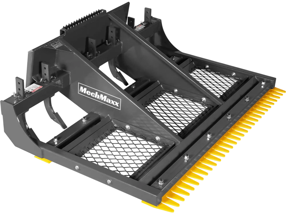 72" Skid Steer Land Plane with 7 Adjustable Scarifier Shanks, Removable Sift Screen and Bolt-On Cutting Blades, SSLP72