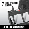72" Skid Steer Land Plane with 7 Adjustable Scarifier Shanks, Removable Sift Screen and Bolt-On Cutting Blades, SSLP72