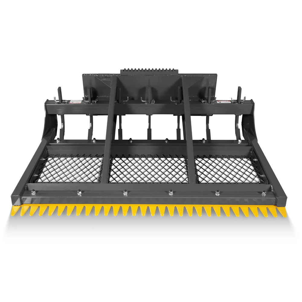 72" Skid Steer Land Plane with 7 Adjustable Scarifier Shanks, Removable Sift Screen and Bolt-On Cutting Blades, SSLP72
