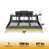 72" Skid Steer Land Plane with 7 Adjustable Scarifier Shanks, Removable Sift Screen and Bolt-On Cutting Blades, SSLP72