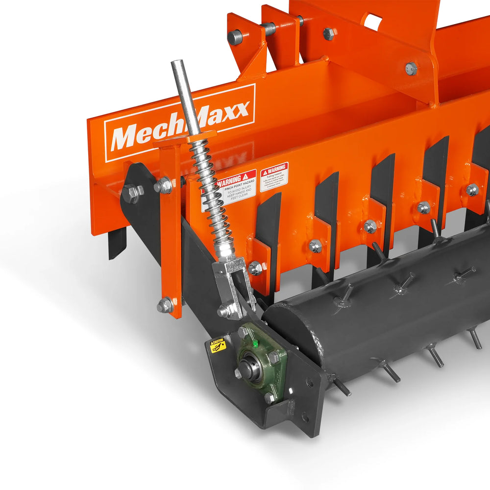 72" Heavy Duty Soil Pulverizer,  Single Spiked Roller,  25 Shanks,  Category 1 and 2,  3 Point Hitch Tractor Attachment,  TSP72