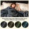 Soft plush fuzzy luxury faux wolf fur blanket in gray, double-sided design, ideal for sofas and beds.