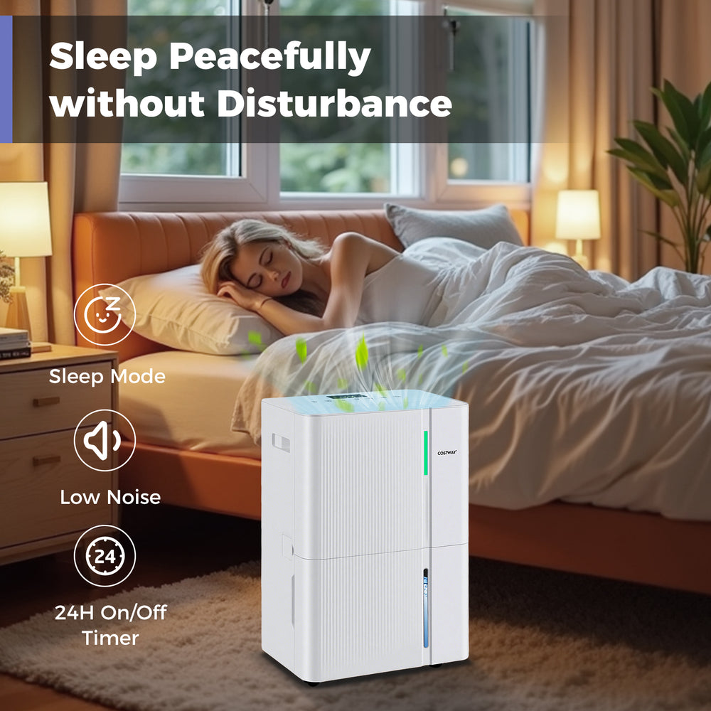 74/96 Pints Dehumidifier for Home 4500/5500 Sq. Ft Dehumidifier with 3 Modes-74 Pints - Gallery View 1 of 11