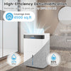 74 pints dehumidifier in white, featuring a smart touch control panel and large water tank for homes up to 4500 sq.ft.